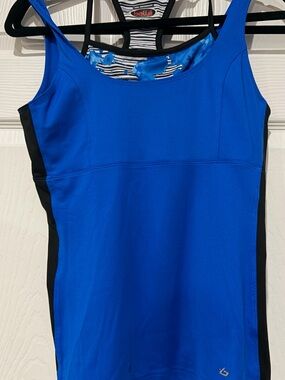 bolle Blue and Black Athletic Tank Top